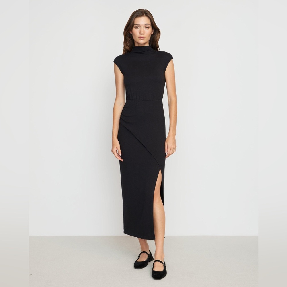 Modern Citizen Yimei Mock-Neck Side-Slit Dress Size XS